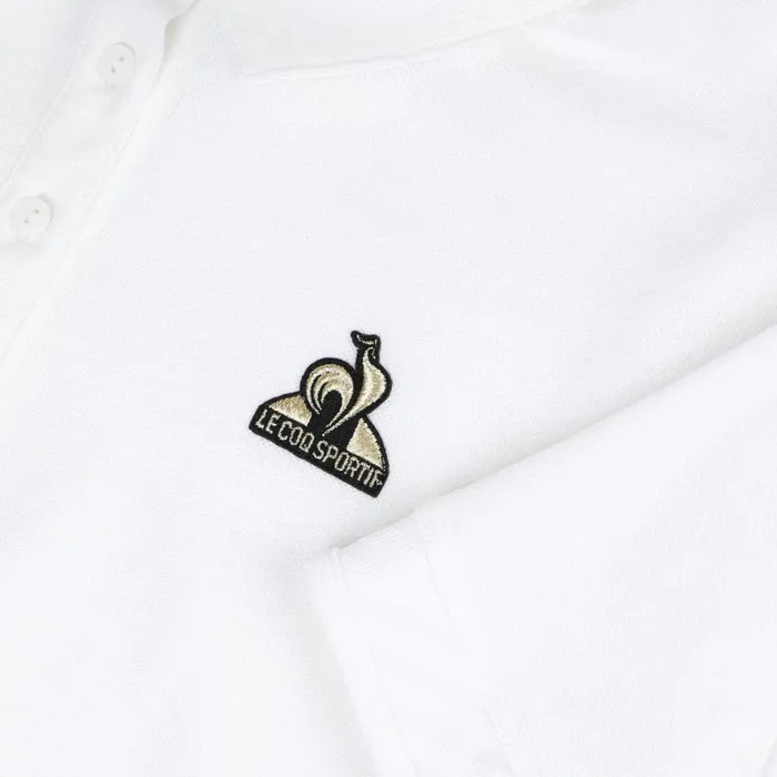 Tshirts Polos Shirts And Tops Women Le Coq Sportif Coq D039Or Polo Shirt En Interlock 240g Coton Marshmallow