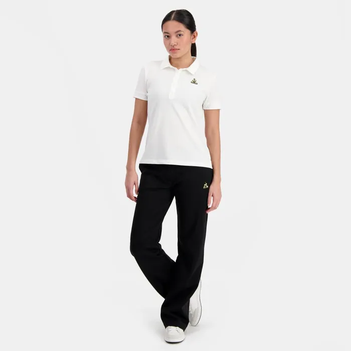 Tshirts Polos Shirts And Tops Women Le Coq Sportif Coq D039Or Polo Shirt En Interlock 240g Coton Marshmallow
