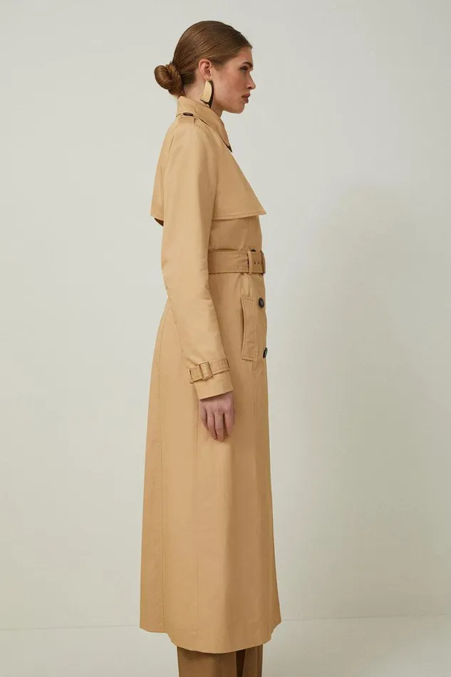 Tailored Classic Belted Trench Coat Camel Women Karen Millen Coats and Jackets