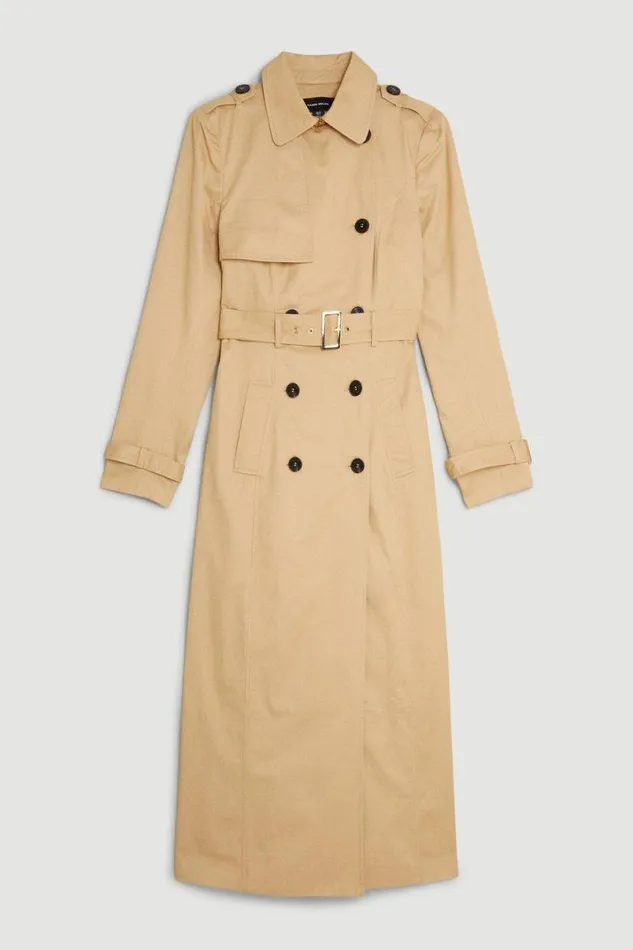 Tailored Classic Belted Trench Coat Camel Women Karen Millen Coats and Jackets