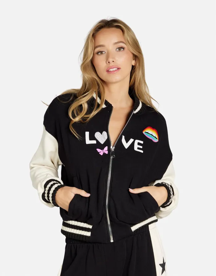 Taissa 1 Love Rainbow Lip Blackbone Women039s Lauren Moshi Jackets