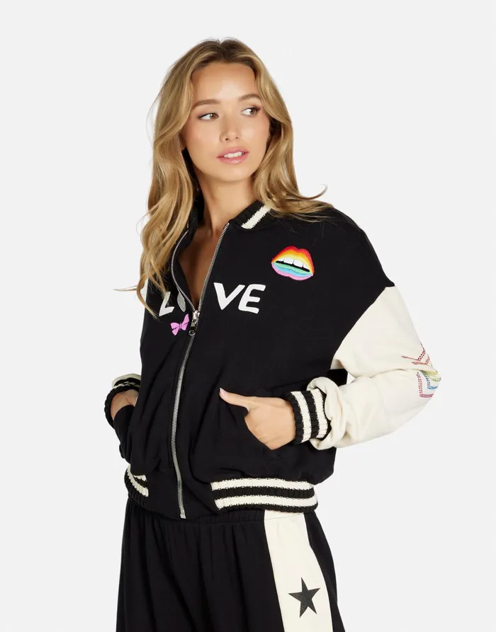 Taissa 1 Love Rainbow Lip Blackbone Women039s Lauren Moshi Jackets