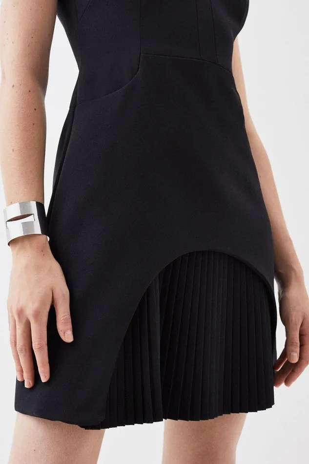 Tall Military Tailored Mini Dress Black Women Karen Millen Dresses