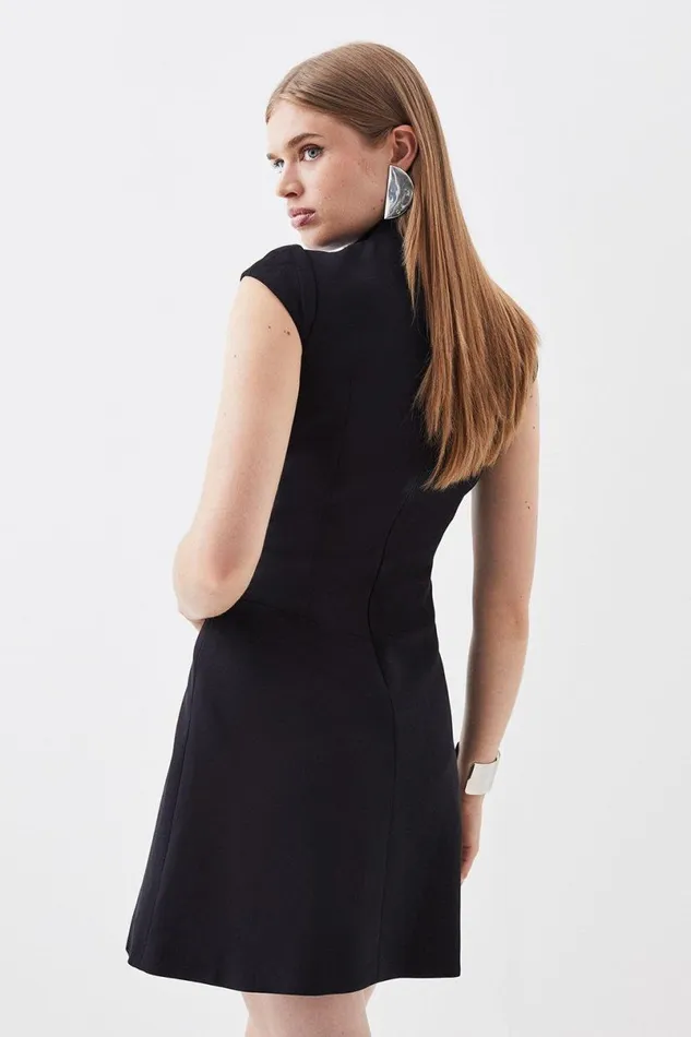 Tall Military Tailored Mini Dress Black Women Karen Millen Dresses
