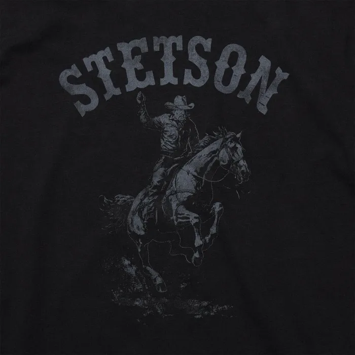 Tees Men Stetson Bronco Rider Graphic Tee Black