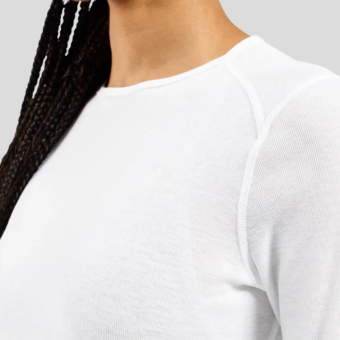 The Active Warm Base Layer Top White Women Odlo Base Layers