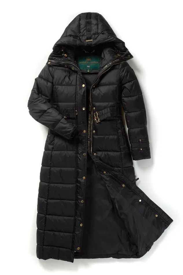 The Arosa Longline Coat Black Women Holland Cooper Coats