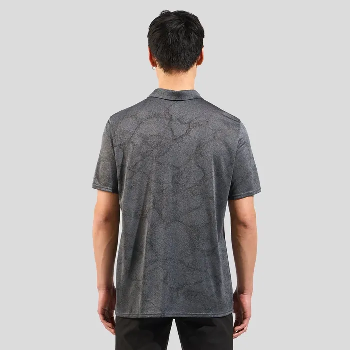 The Ascent ChillTec Polo Shirt Black Melange Men Odlo TShirts and Polos The Ascent ChillTec Polo Shirt Black Melange Men Odlo TShirts and Polos