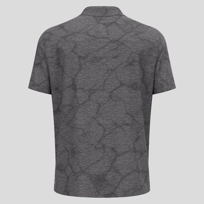 The Ascent ChillTec Polo Shirt Black Melange Men Odlo TShirts and Polos The Ascent ChillTec Polo Shirt Black Melange Men Odlo TShirts and Polos
