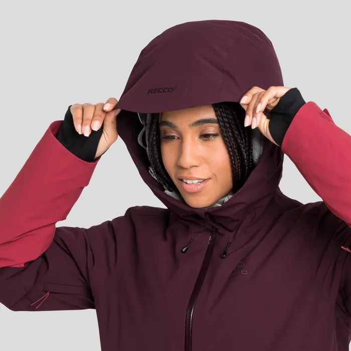 The Bluebird SThermic Ski Jacket Winetasting 8211 Deep Claret Women Odlo Jackets and Vests The Bluebird SThermic Ski Jacket Winetasting 8211 Deep Claret Women Odlo Jackets and Vests