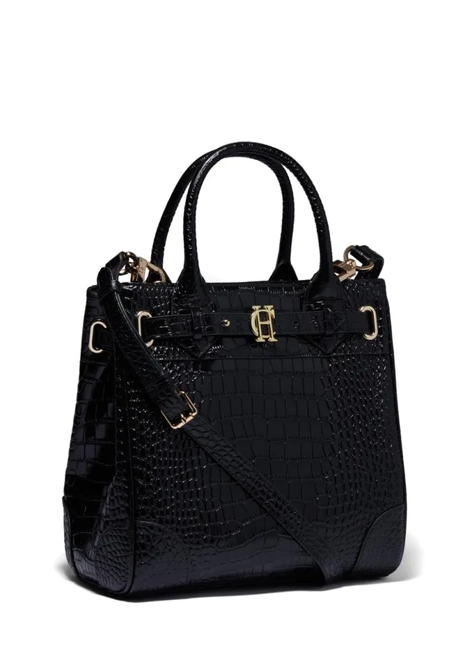 The Brompton Mini Tote Black Croc Women Holland Cooper Tote Bags