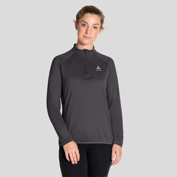 The Carve Light Halfzip Mid Layer Black Women Odlo Mid Layers and Longsleeves