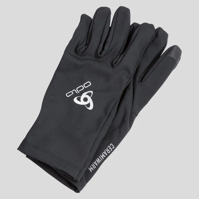 The Ceramiwarm Light Gloves Black WomenMen Odlo Headwear and Gloves