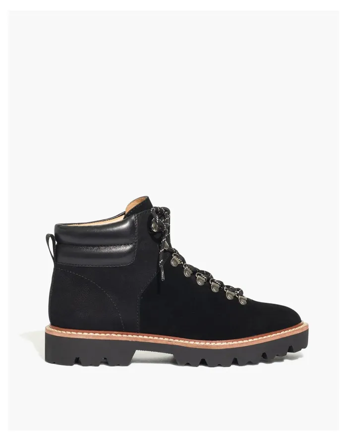 The Citywalk Lugsole Hiker Boot In Leather True Black Women Madewell Boots The Citywalk Lugsole Hiker Boot In Leather True Black Women Madewell Boots