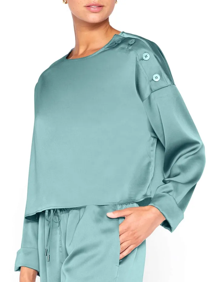 The Dallas Blouse Alpine Teal Women Brochu Walker Tops