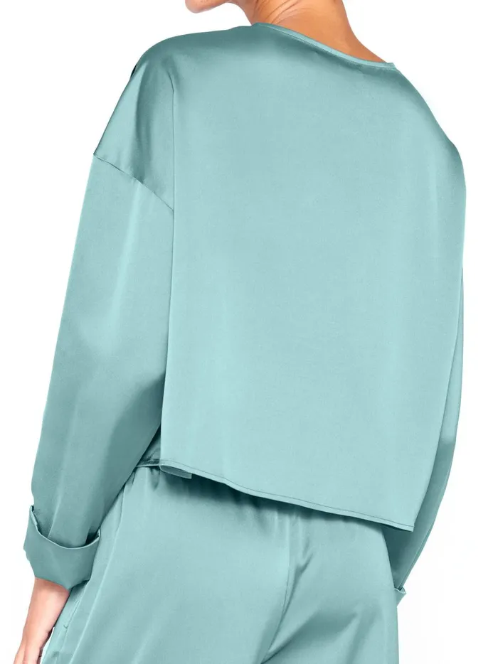 The Dallas Blouse Alpine Teal Women Brochu Walker Tops