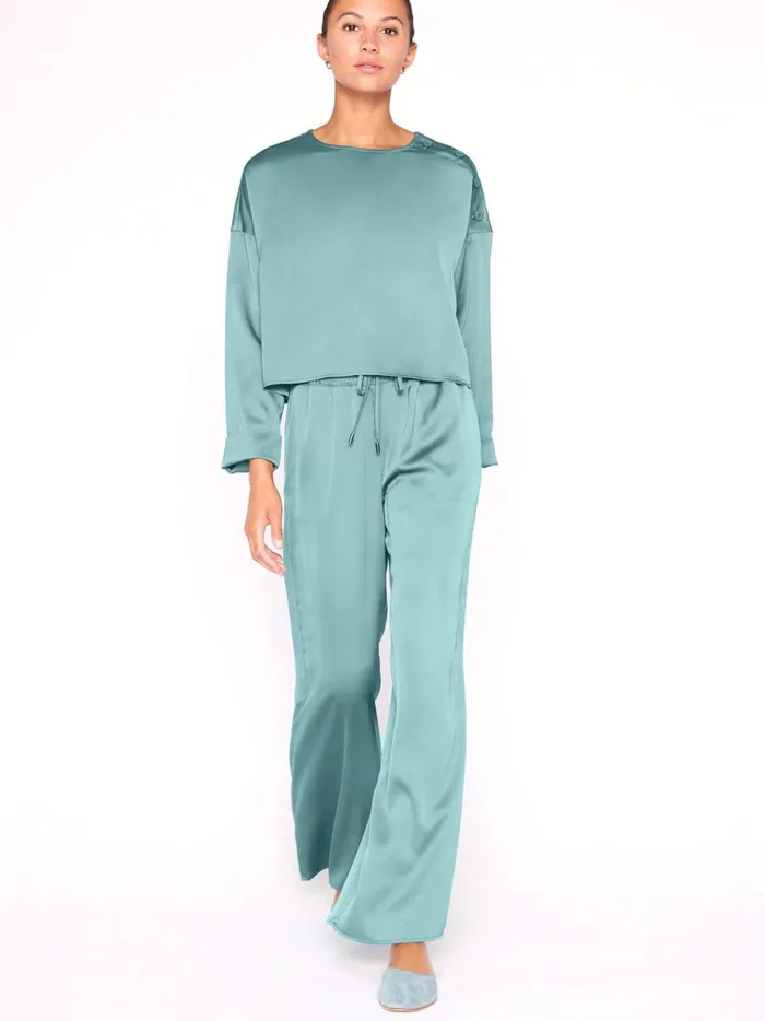 The Dallas Blouse Alpine Teal Women Brochu Walker Tops