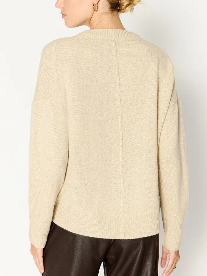 The Everyday Cashmere Bright Crew Bisque Melange Women Brochu Walker Sweaters