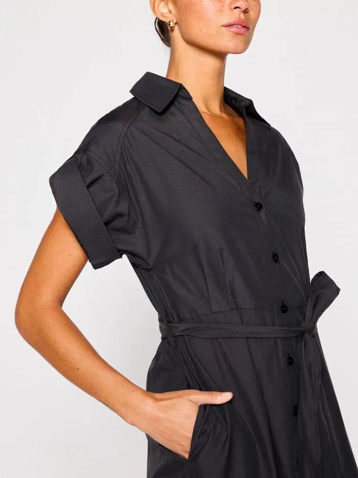 The Fia Belted Dress Washed Black Women Brochu Walker Dresses