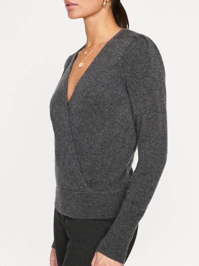 The Finn Wrap Flannel Mlange Women Brochu Walker Sweaters