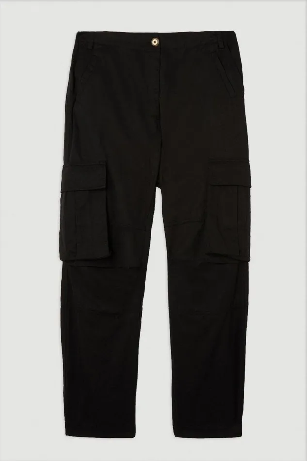 The Founder Cargo Trousers Black Women Karen Millen Trousers
