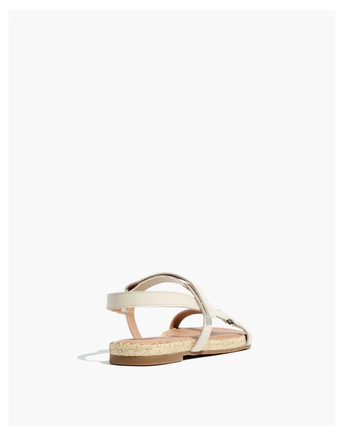The Hallie Espadrille Sandal In Leather Pale Oyster Women Madewell Sandals The Hallie Espadrille Sandal In Leather Pale Oyster Women Madewell Sandals