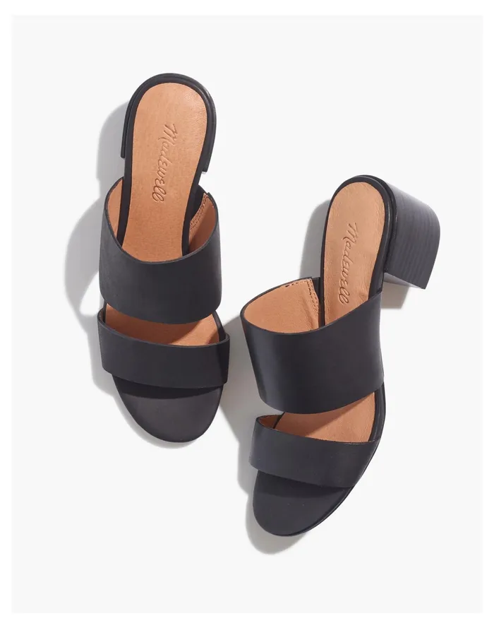 The Kiera Mule Sandal True Black Women Madewell Heels