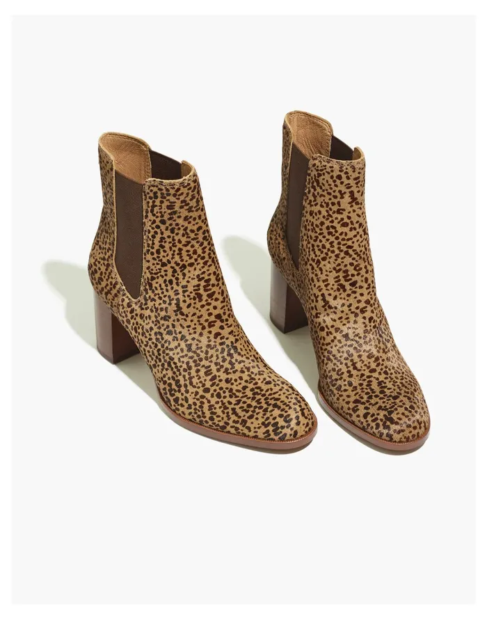 The Laura Chelsea Boot In Spotted Calf Hair Pecan Shell Multi Women Madewell Boots The Laura Chelsea Boot In Spotted Calf Hair Pecan Shell Multi Women Madewell Boots