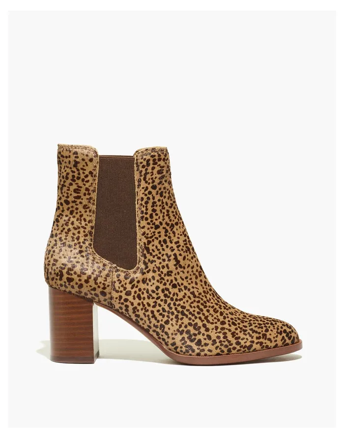 The Laura Chelsea Boot In Spotted Calf Hair Pecan Shell Multi Women Madewell Boots The Laura Chelsea Boot In Spotted Calf Hair Pecan Shell Multi Women Madewell Boots