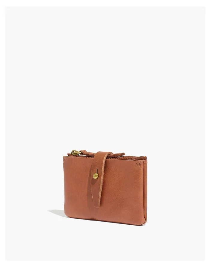 The Leather Accordion Wallet English Saddle Women Madewell Pouches and Wallets