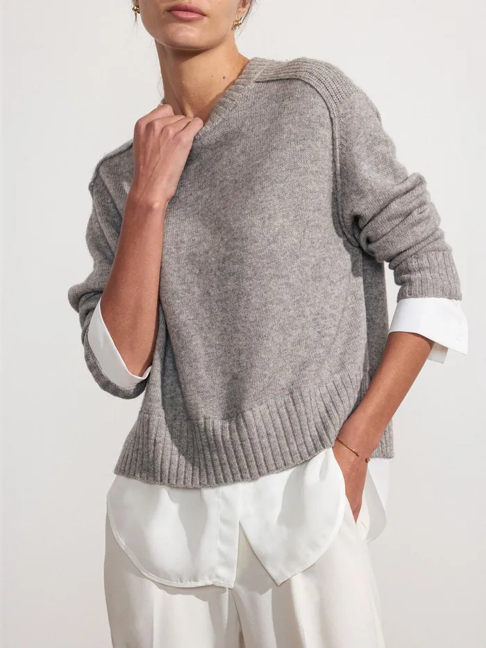 The Parson Crew Looker Sterling Mlange Women Brochu Walker Looker Sweaters