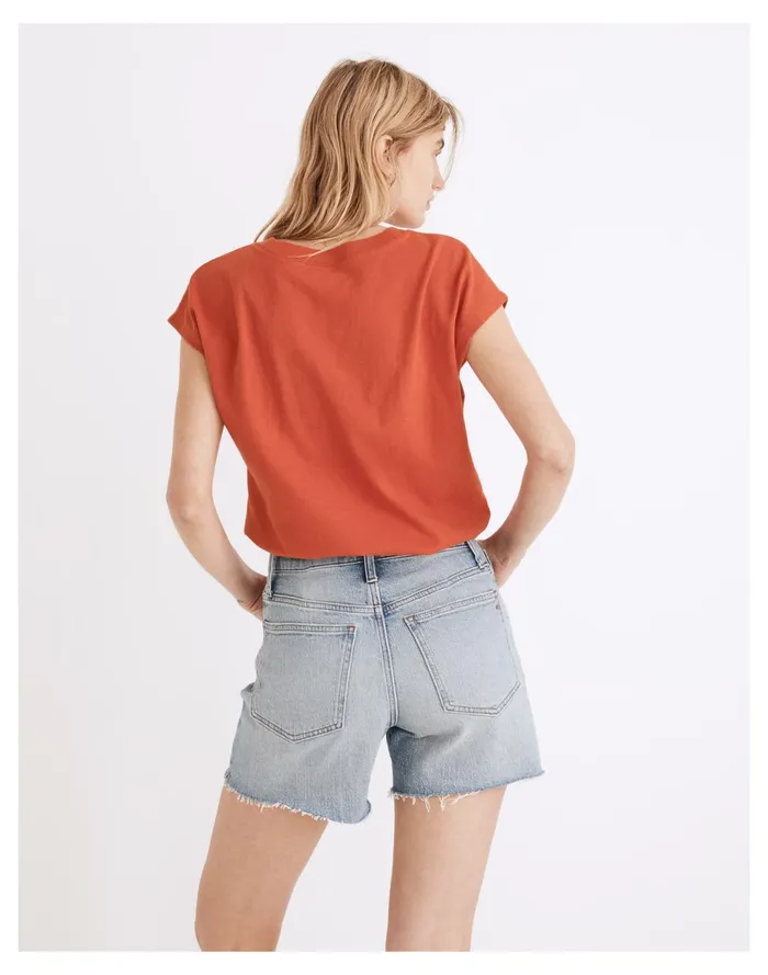 The Perfect Long Jean Short In Russett Wash Russett Wash Women Madewell Shorts The Perfect Long Jean Short In Russett Wash Russett Wash Women Madewell Shorts