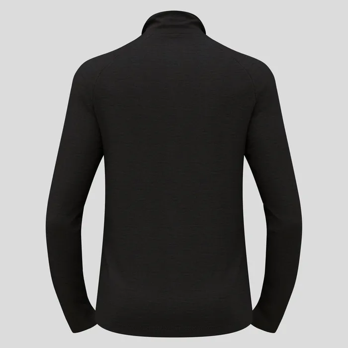 The Performance Wool 150 Base Layer HalfZip Grey Melange 8211 Dark Grey Melange Men Odlo Base Layers
