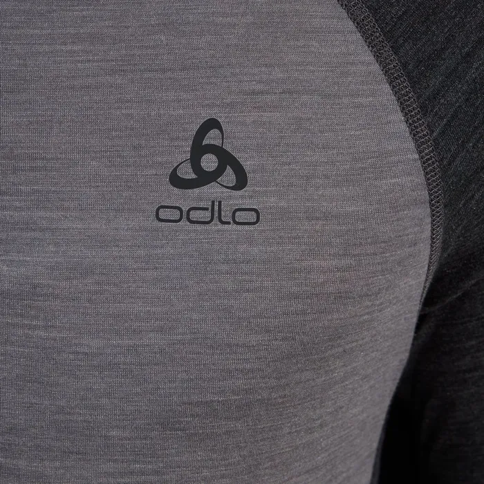 The Performance Wool 150 Base Layer HalfZip Grey Melange 8211 Dark Grey Melange Men Odlo Base Layers