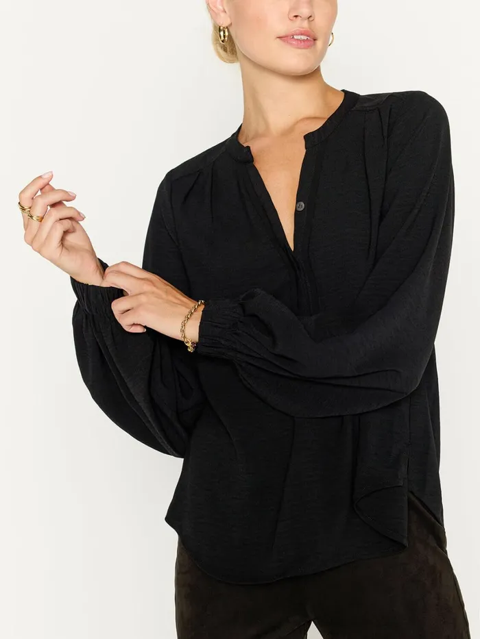 The Phoebe Blouse Black Onyx Women Brochu Walker Tops