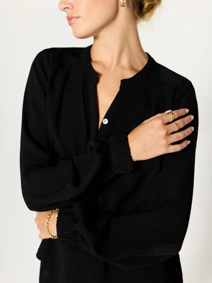 The Phoebe Blouse Black Onyx Women Brochu Walker Tops