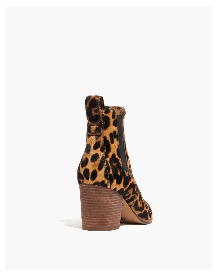 The Regan Boot In Leopard Calf Hair Truffle Multi Women Madewell Boots