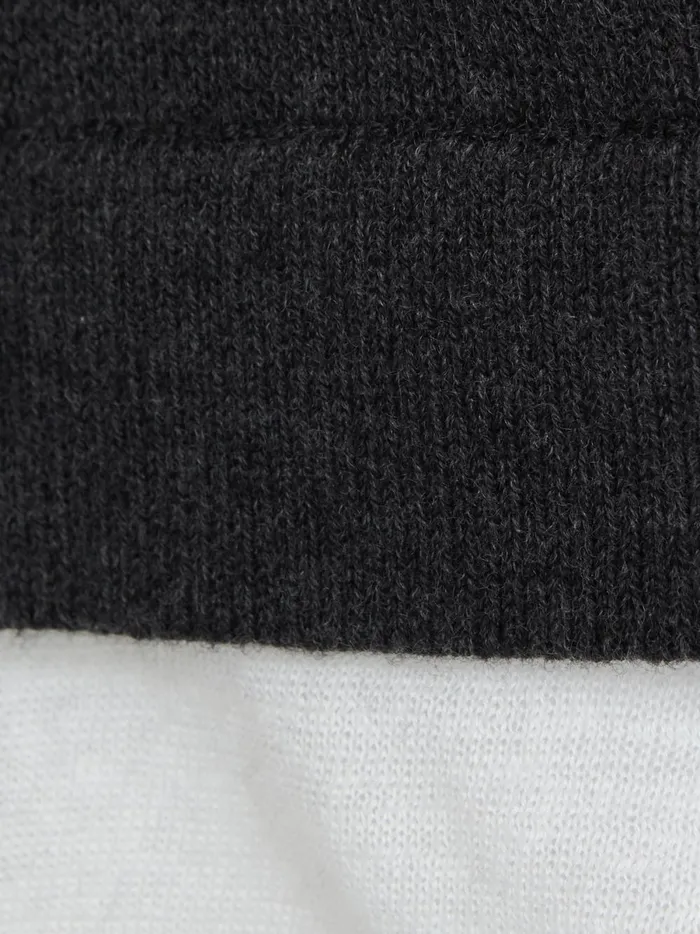 The Ressie Looker Layered Hoodie Ore Melange With White Underlayer Women Brochu Walker Sweaters
