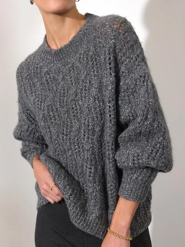 The Restoin Pullover Sweater Pewter Women Brochu Walker Sweaters