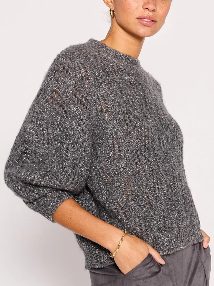 The Restoin Pullover Sweater Pewter Women Brochu Walker Sweaters