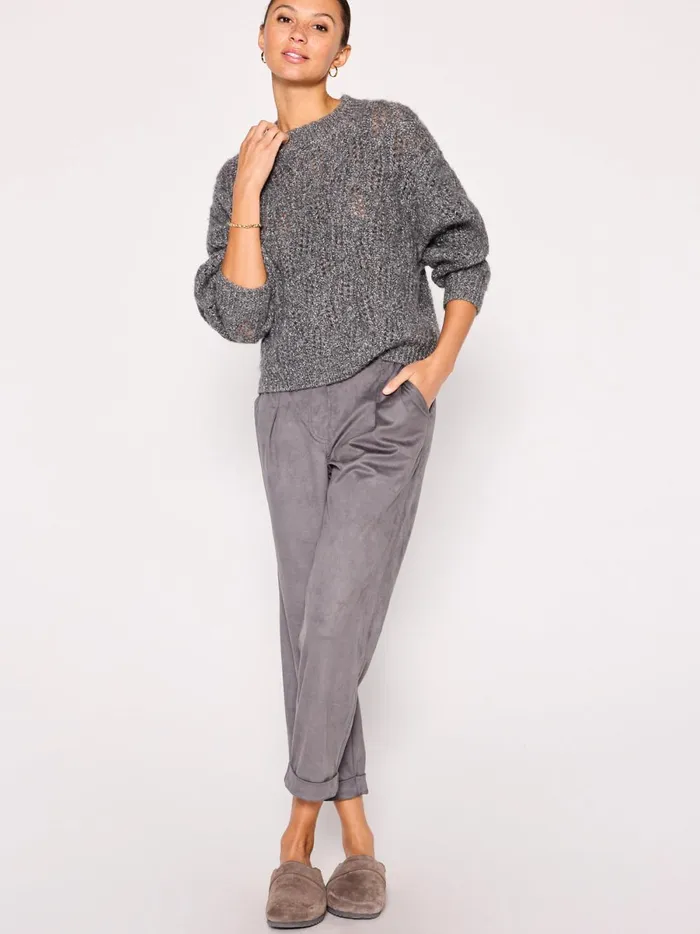 The Restoin Pullover Sweater Pewter Women Brochu Walker Sweaters