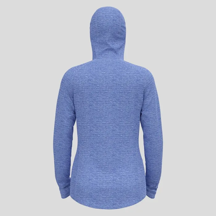 The Tencia Fullzip Hoody Persian Jewel Melange Women Odlo Mid Layers and Longsleeves