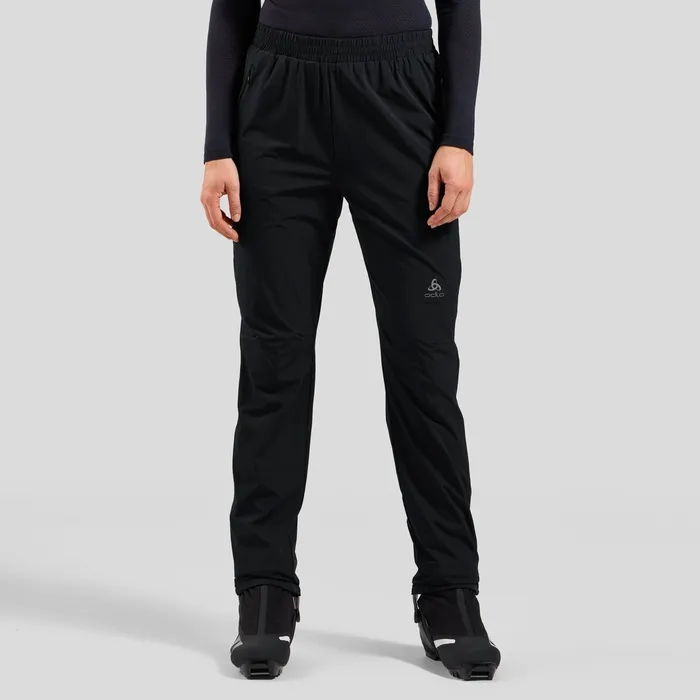 The Windbreaker Crosscountry Pants Black Women Odlo Pants and Tights