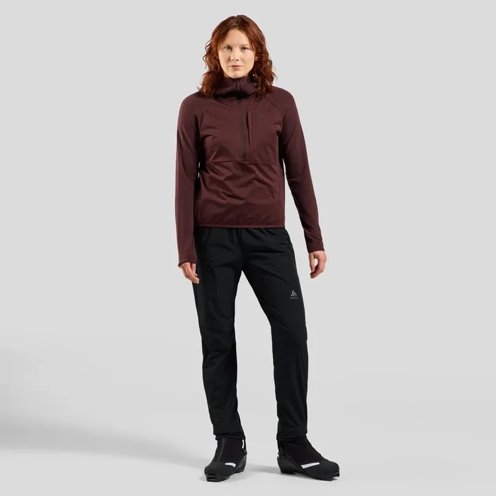 The Windbreaker Crosscountry Pants Black Women Odlo Pants and Tights