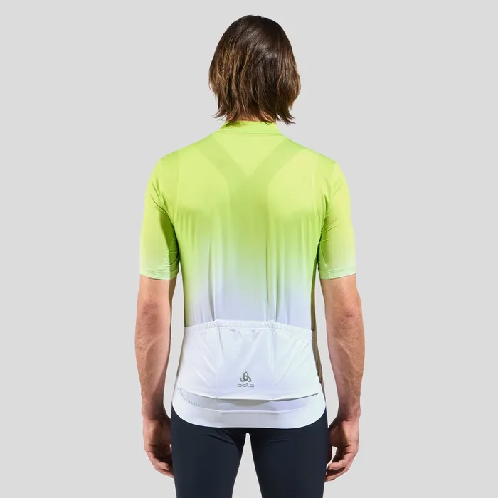 The Zeroweight ChillTec Print Short Sleeve Cycling Jersey Sharp Green Men Odlo TShirts and Polos