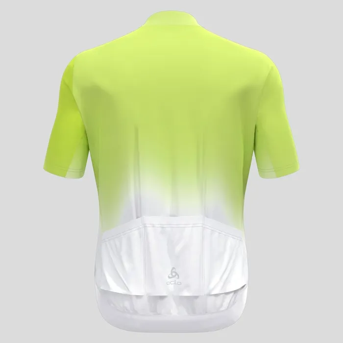 The Zeroweight ChillTec Print Short Sleeve Cycling Jersey Sharp Green Men Odlo TShirts and Polos
