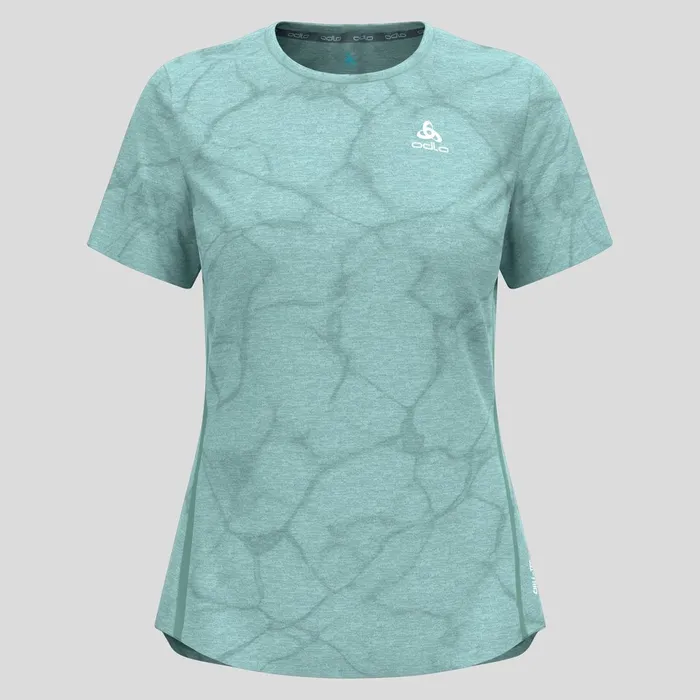 The Zeroweight Engineered ChillTec Running Tshirt Arctic Melange Women Odlo TShirts and Polos