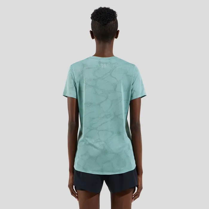The Zeroweight Engineered ChillTec Running Tshirt Arctic Melange Women Odlo TShirts and Polos
