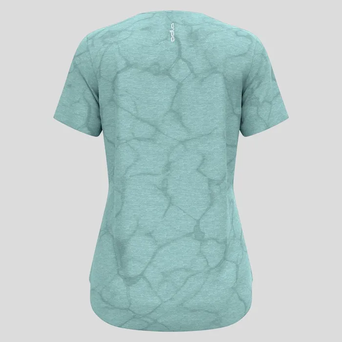 The Zeroweight Engineered ChillTec Running Tshirt Arctic Melange Women Odlo TShirts and Polos
