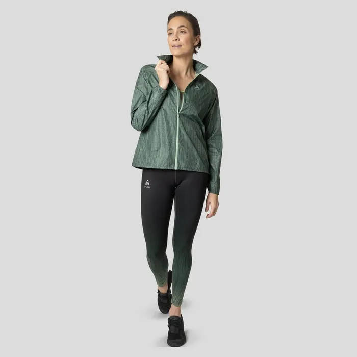 The Zeroweight Print Running Jacket Loden Frost Women Odlo Jackets and Vests The Zeroweight Print Running Jacket Loden Frost Women Odlo Jackets and Vests